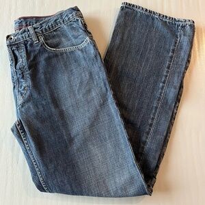Banana Republic Relaxed Fit Blue Jeans 100% Cotton Straight Leg | 35x34